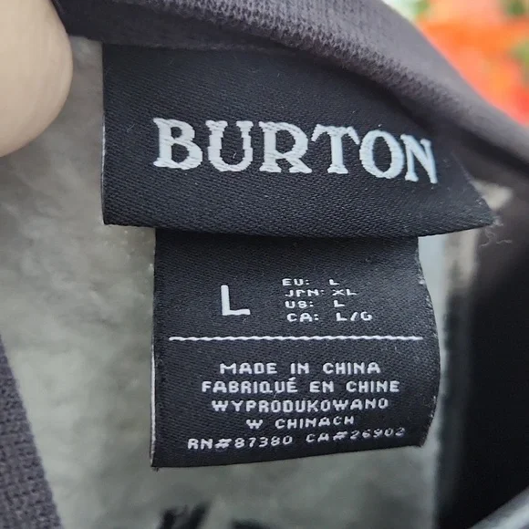 Burton Keeler Crew Gray Raglan Sweatshirt Stand Up Stand Out - Large - Picture 7 of 8